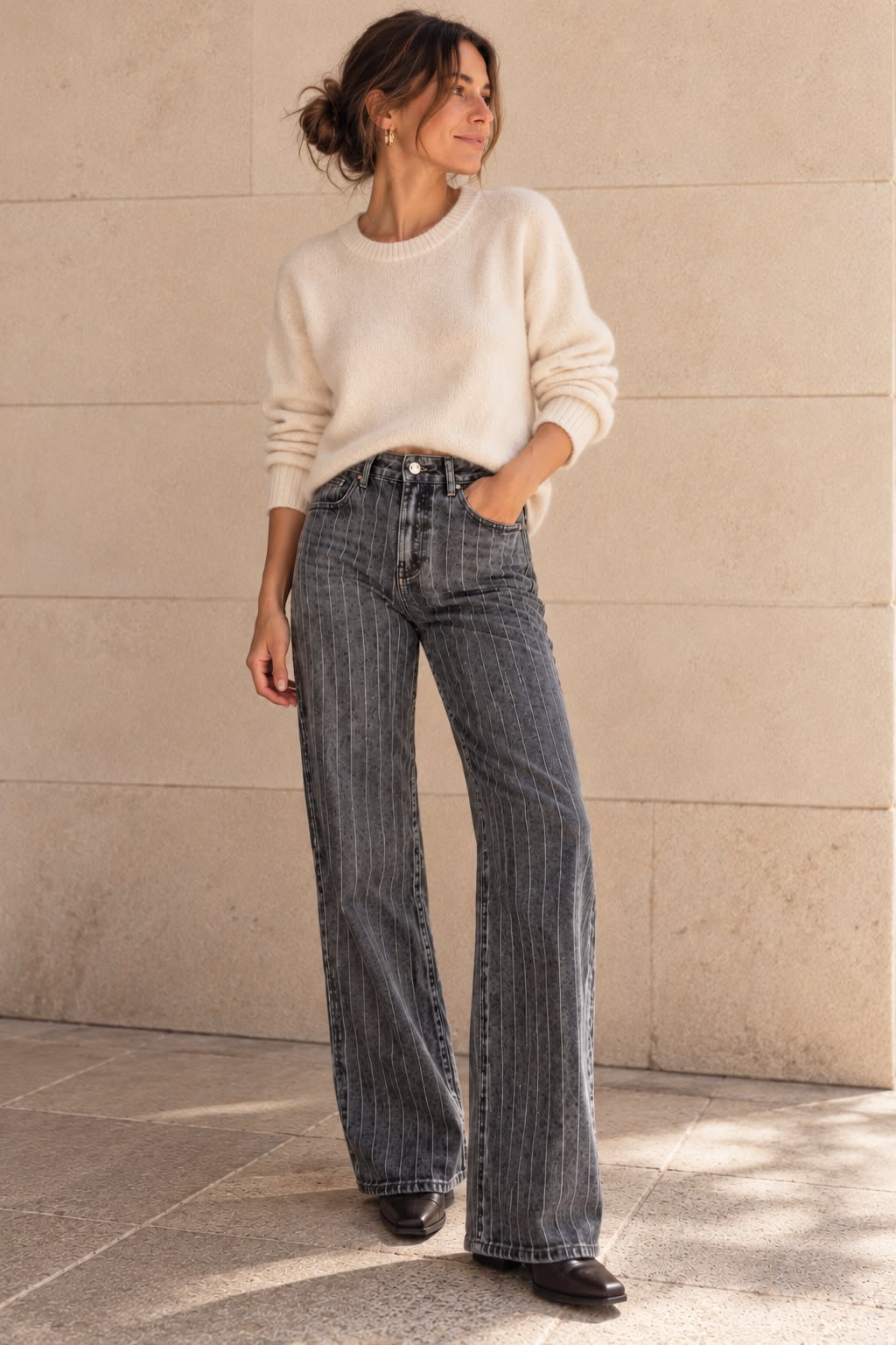 PANTALON DENIM RAYAS