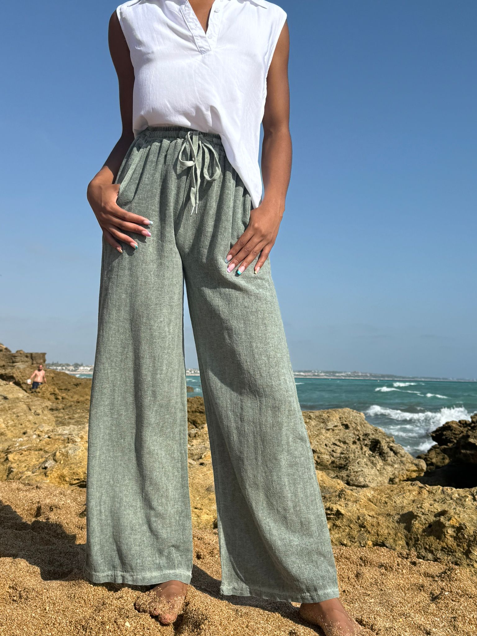 PANTALON LINO LARGO